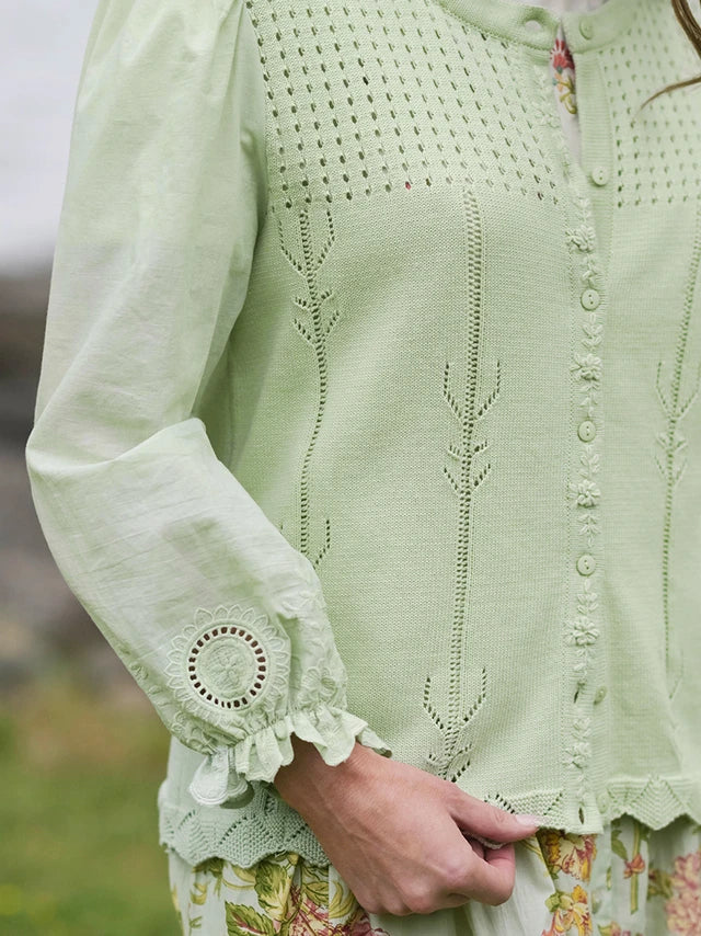 April Cornell Tea Shop Sweater - Sage