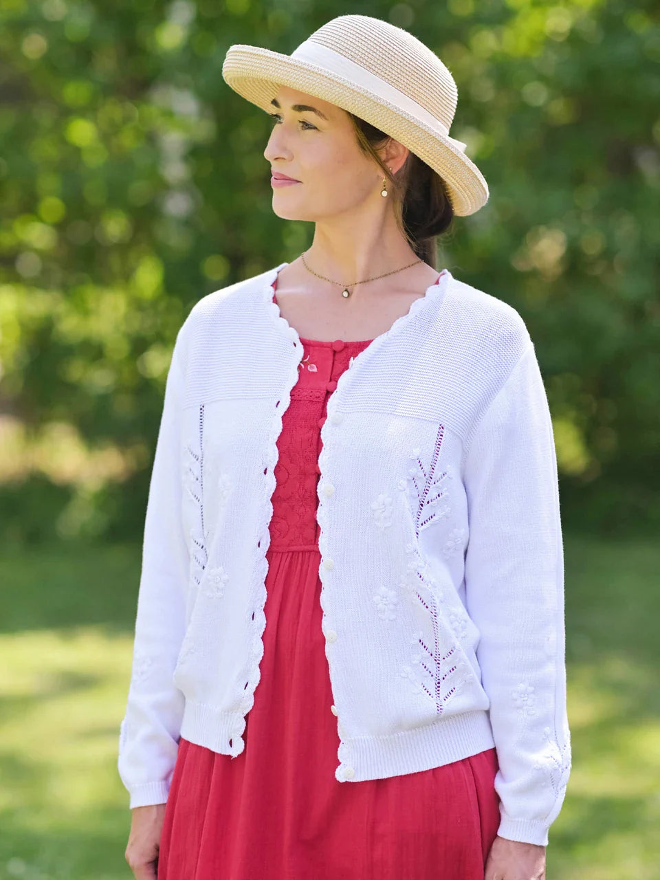 April Cornell Primavera Cardigan - White