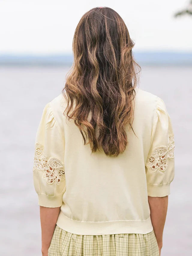 April Cornell Vienna Romance Sweater - Ecru