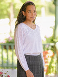 April Cornell Pointelle Pullover Sweater - White