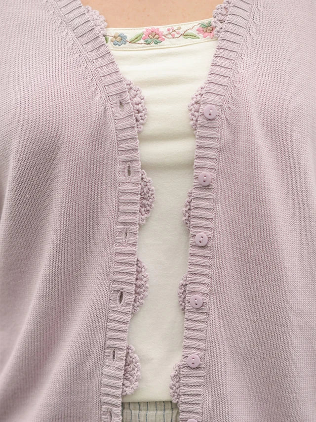 April Cornell Cozy Garden Cardigan - Amethyst