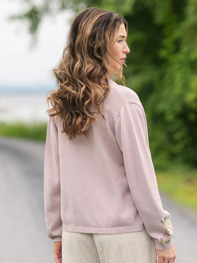 April Cornell Cozy Garden Cardigan - Amethyst