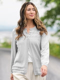 April Cornell Book Nook Cardigan - Grey
