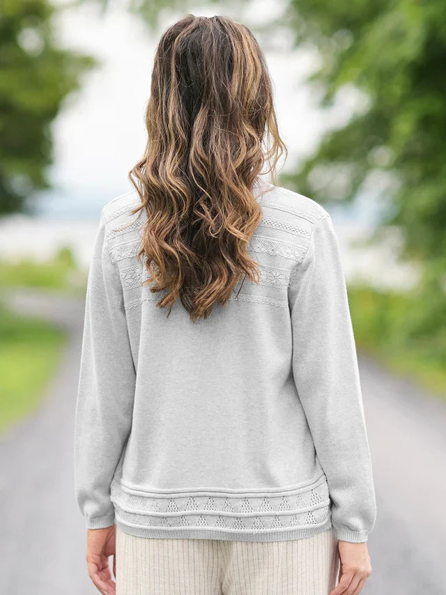 April Cornell Book Nook Cardigan - Grey