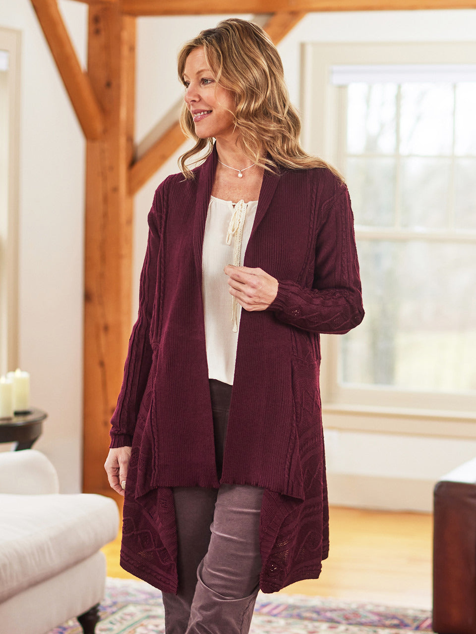April Cornell Haven Sweater - Wine