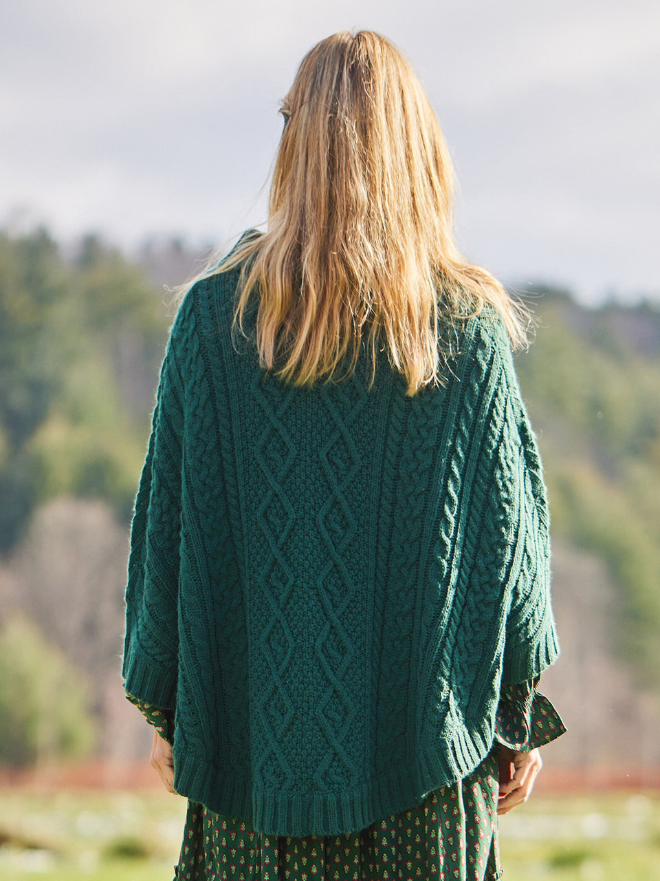 April Cornell Woodland Cape - Forest Green