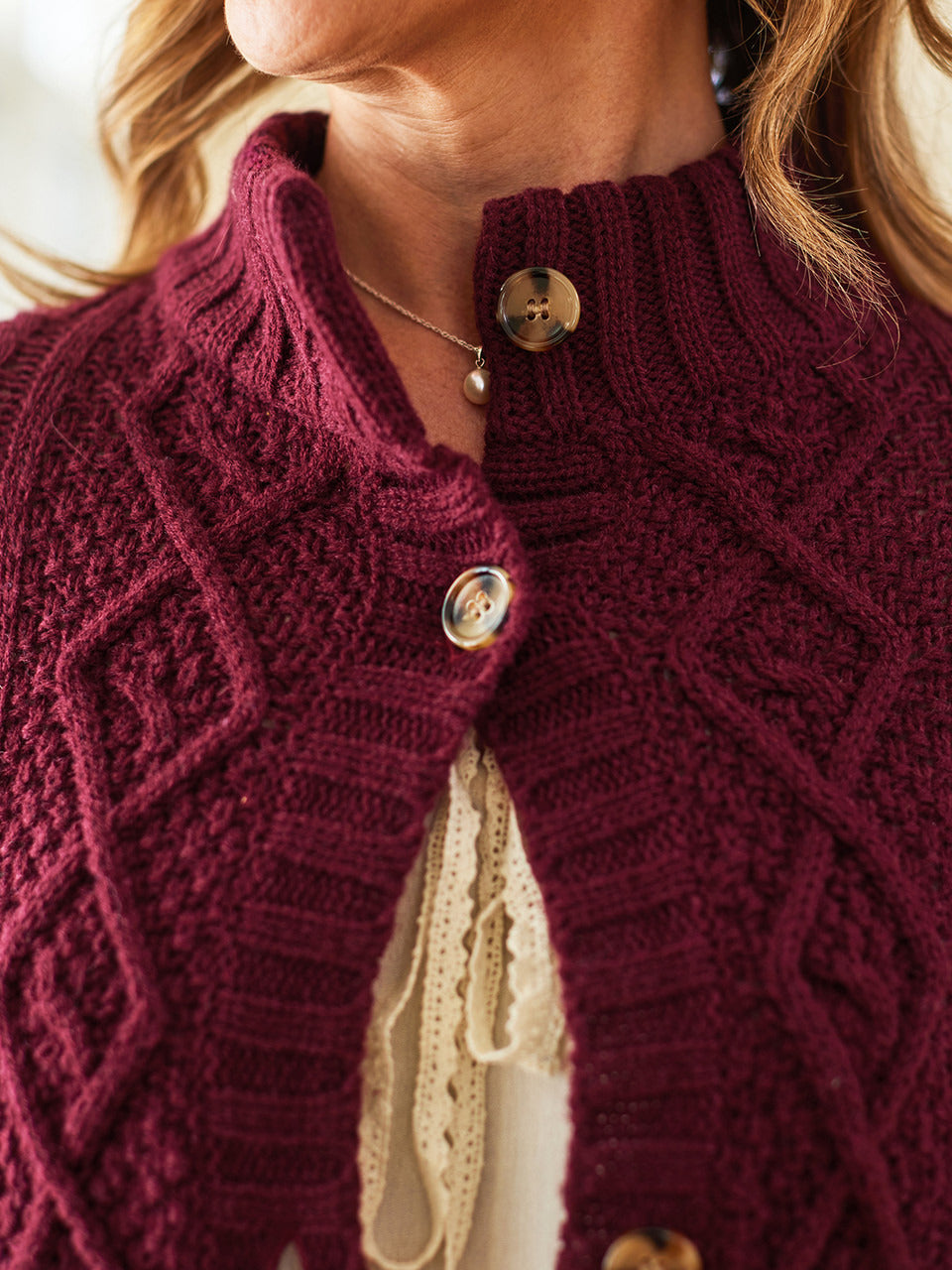 April Cornell Woodland Cape - Wine