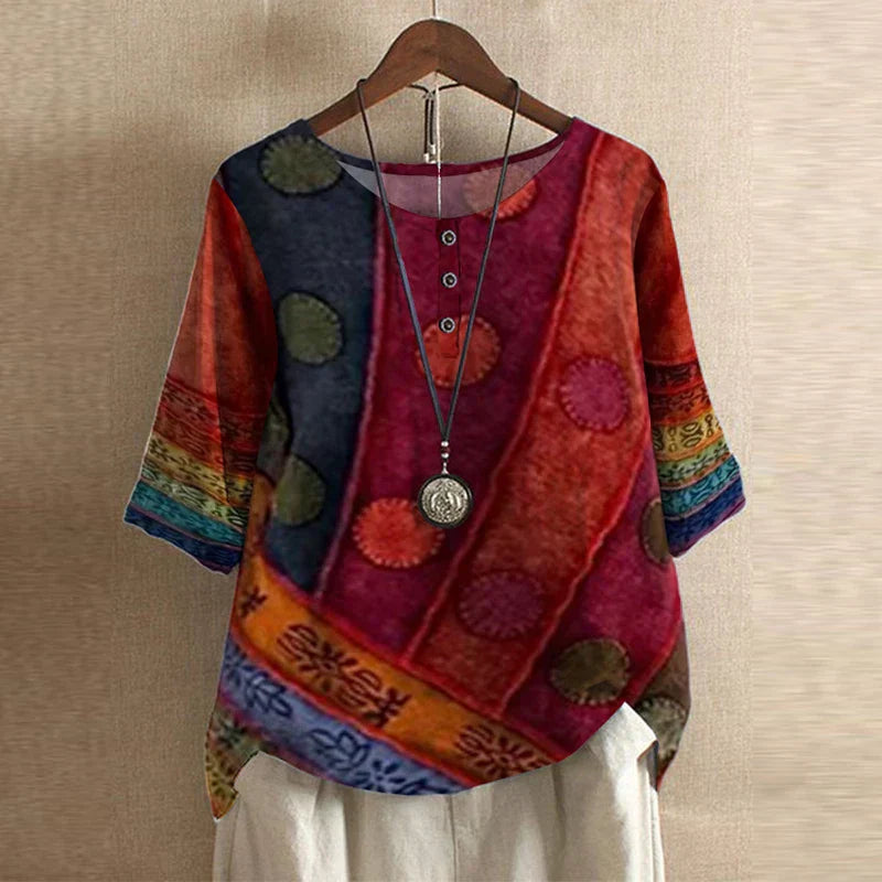Nabalu Rowan | Relaxed Floral Print Summer Blouse 1