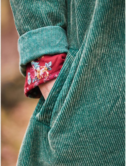 April Cornell Farmer's Market Corduroy Jacket - Sunwashed Green