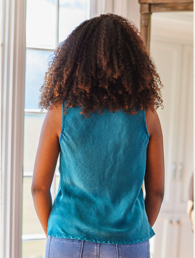 April Cornell Symphony Satin Camisole - Teal