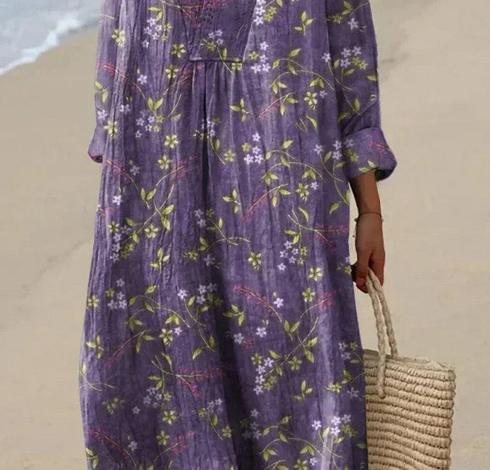 Nabalu Thalisse | Women’s Floral Long Sleeve Midi Dress