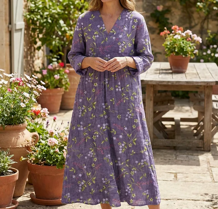 Nabalu Thalisse | Women’s Floral Long Sleeve Midi Dress