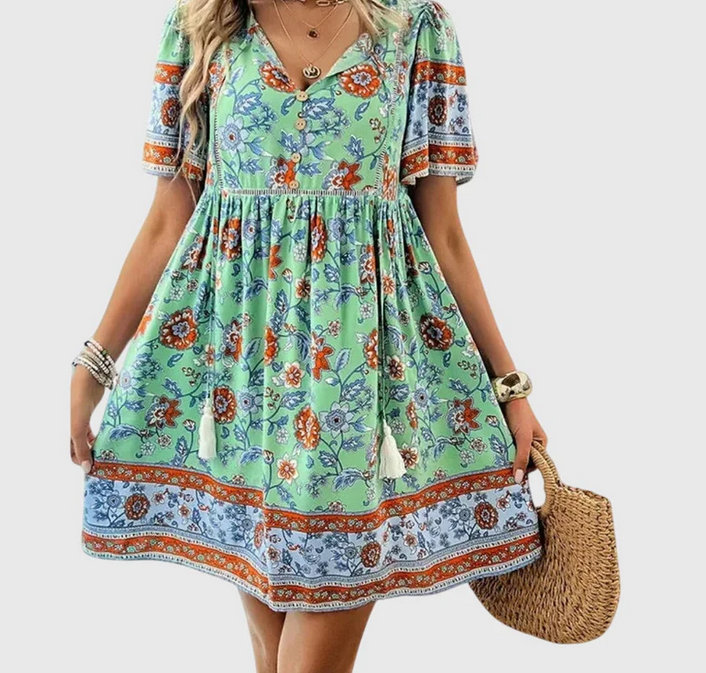 Nabalu Rosalyn | Women’s Boho Floral Midi Summer Dress