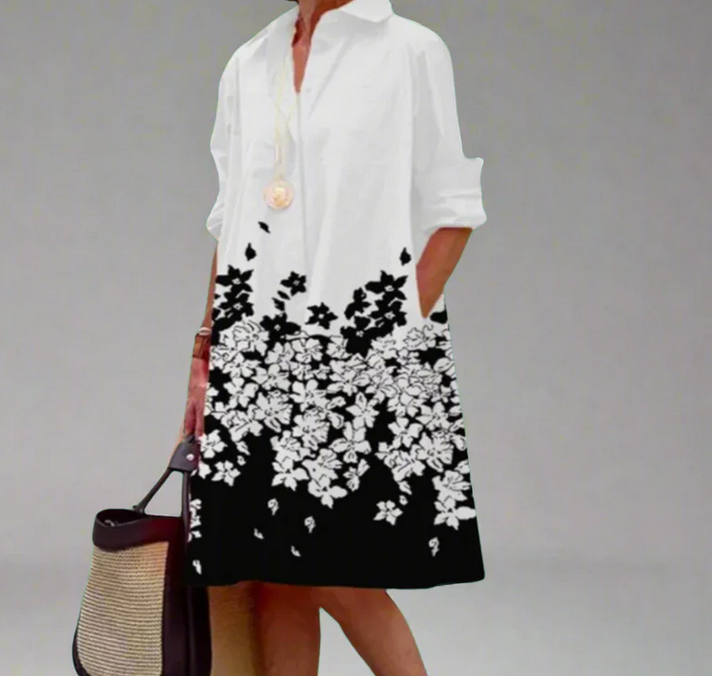 Nabalu Elowen | Women’s Floral Shirt Midi Dress