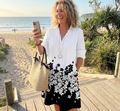 Nabalu Elowen | Women’s Floral Shirt Midi Dress