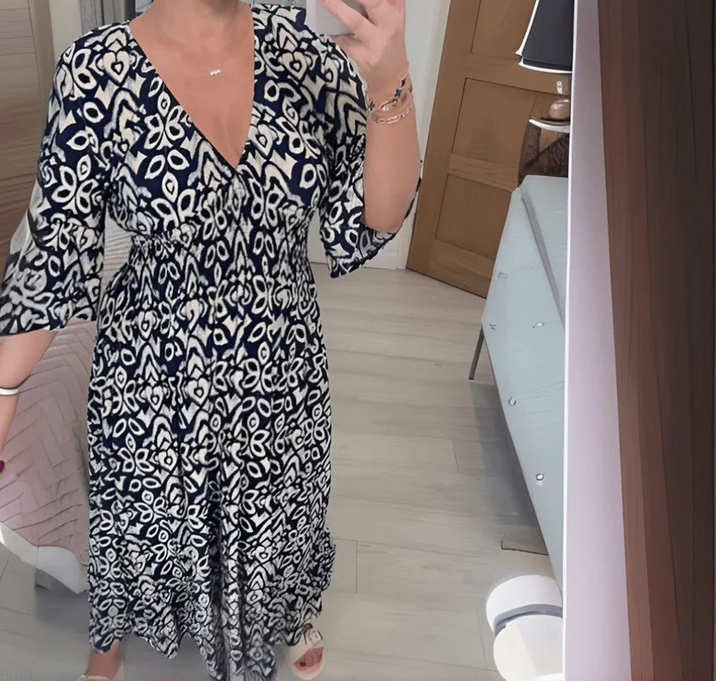 Nabalu Zeraphine | Women’s Printed Relaxed Midi Dress
