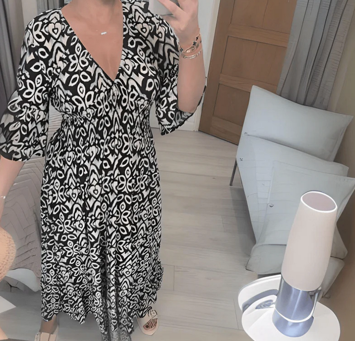 Nabalu Zeraphine | Women’s Printed Relaxed Midi Dress