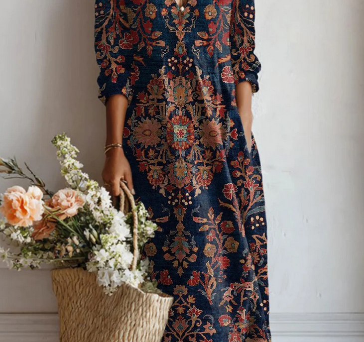 Nabalu Velmira | Women’s Vintage Bohemian Midi Dress