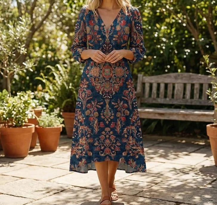 Nabalu Velmira | Women’s Vintage Bohemian Midi Dress