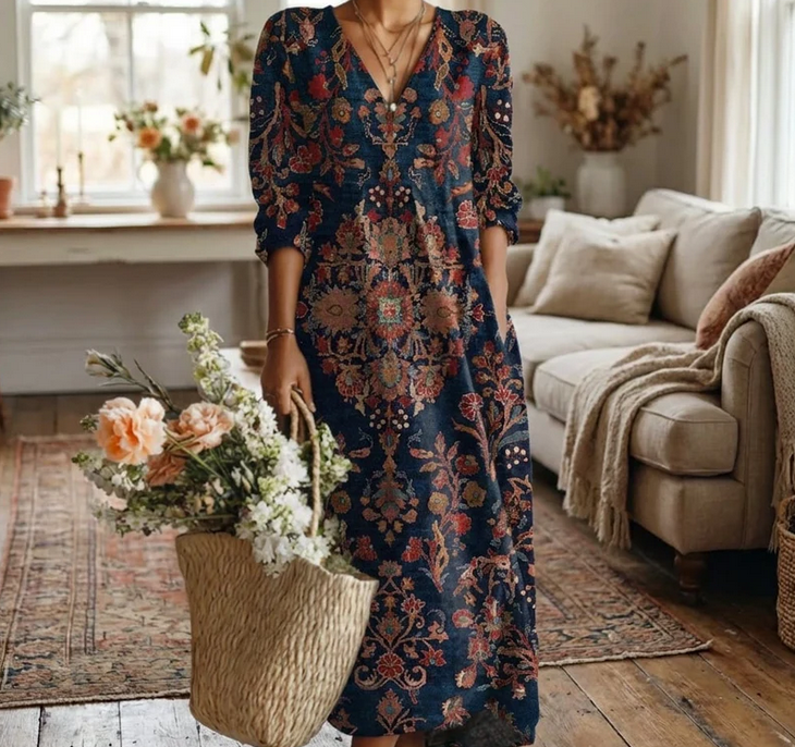 Nabalu Velmira | Women’s Vintage Bohemian Midi Dress