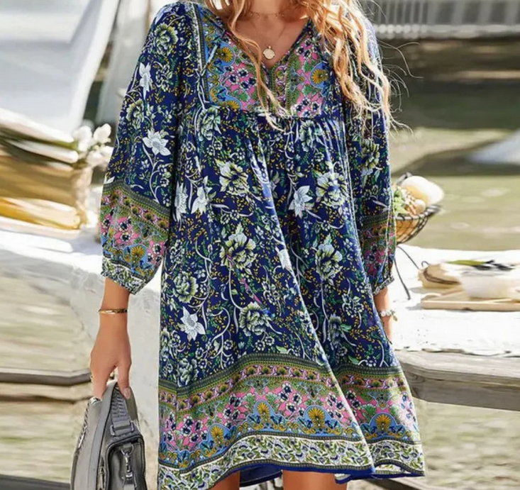 Nabalu Zyvella | Women’s Boho Floral Relaxed Dress