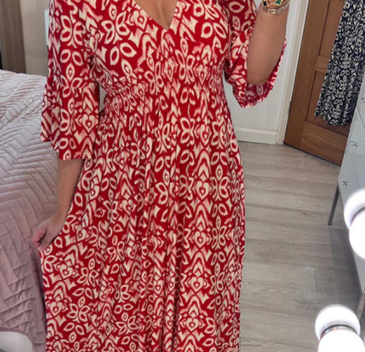 Nabalu Elarisse | Women’s Flowing Bohemian Midi Dress
