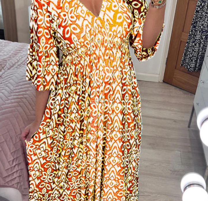 Nabalu Elarisse | Women’s Flowing Bohemian Midi Dress