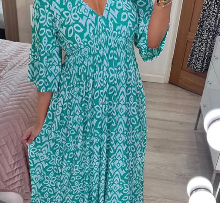 Nabalu Elarisse | Women’s Flowing Bohemian Midi Dress