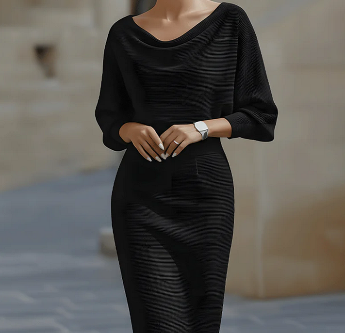 Nabalu Sloane | Ribbed Knit Spring Midi Dress