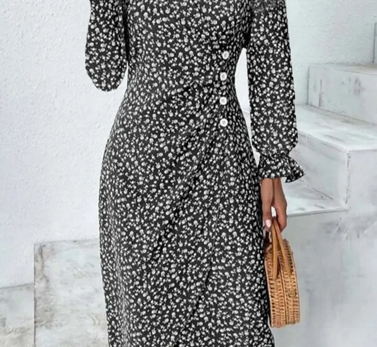Nabalu Elowynne | Women’s Wrap-Style Midi Dress