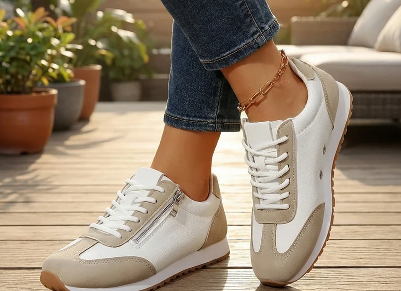 Nabalu Arvella | Women’s Orthopedic Sneakers with Side Zipper