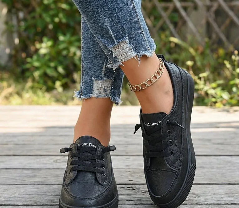Nabalu Women’s Orthopedic Lace-Up Low Top Sneakers
