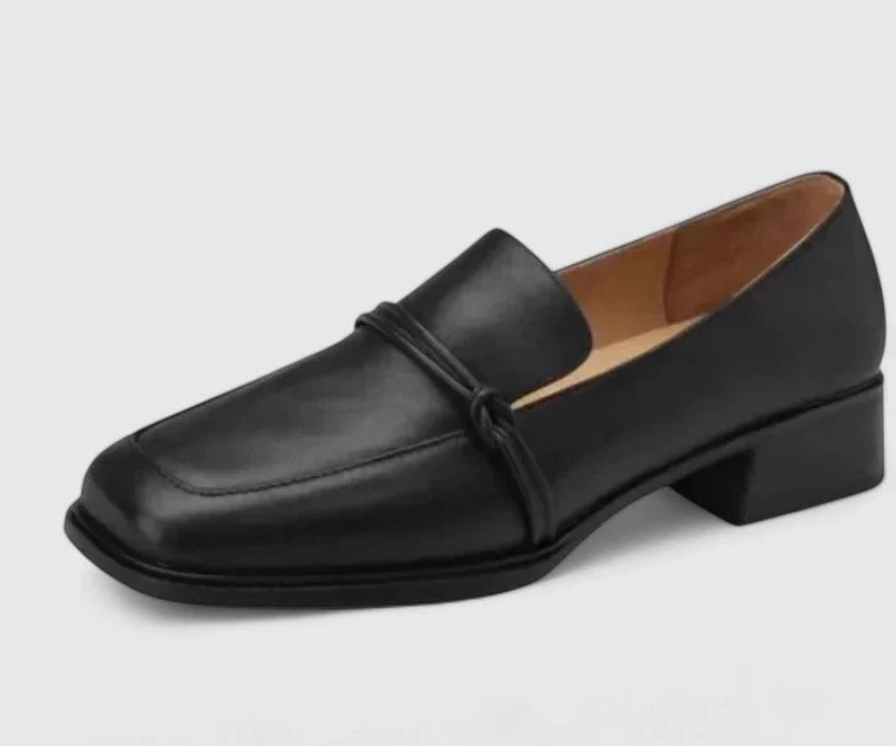 Nabalu Women’s Orthopedic Slip-On Loafers – Supportive Block Heel Walking Shoes