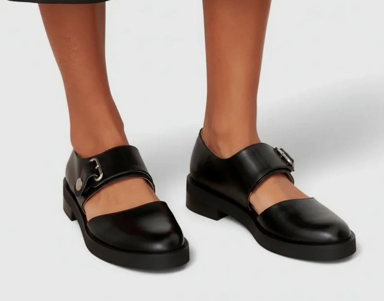 Nabalu Women’s Mary Jane Flats – Buckle Strap Low Heel Shoes