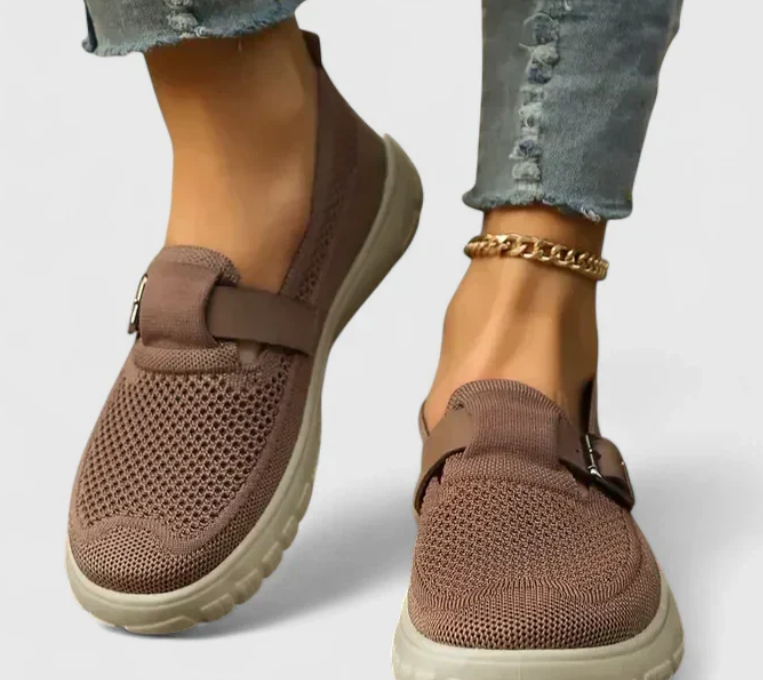 Nabalu Women’s Orthopedic Slip-On Loafers – Lightweight Breathable Walking Shoes