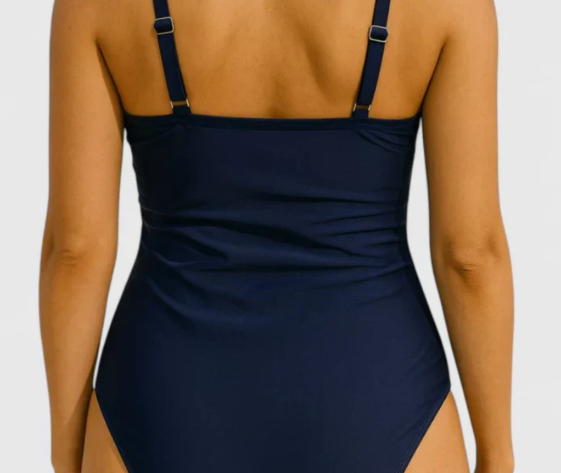 Nabalu Marivelle | Women’s Ruched Striped One-Piece Swimsuit