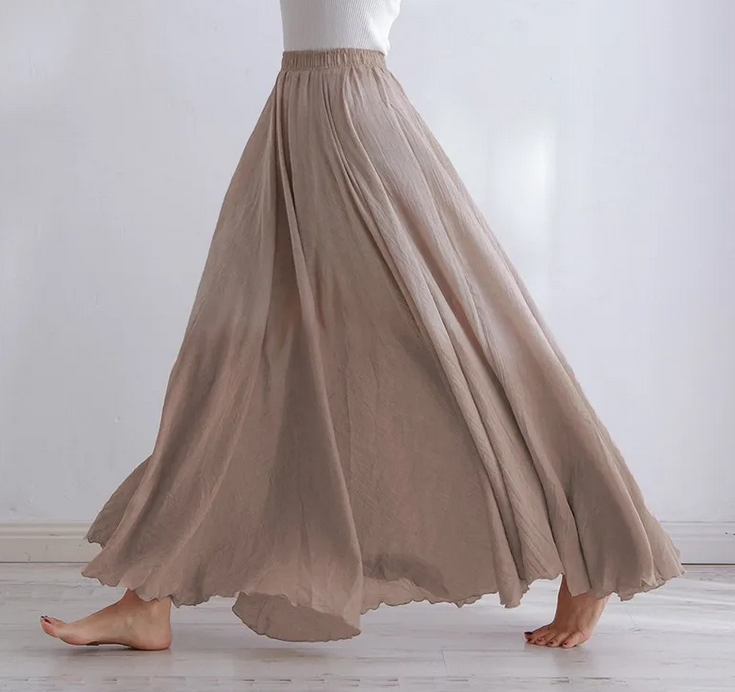 Nabalu Avelune | Women’s Flowing Elastic Waist Maxi Skirt