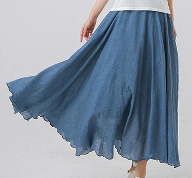 Nabalu Avelune | Women’s Flowing Elastic Waist Maxi Skirt