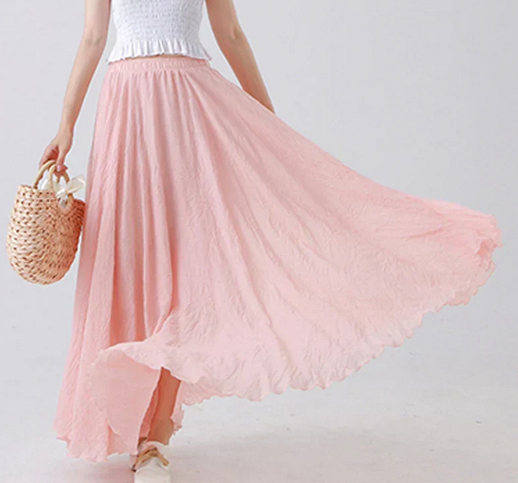 Nabalu Avelune | Women’s Flowing Elastic Waist Maxi Skirt