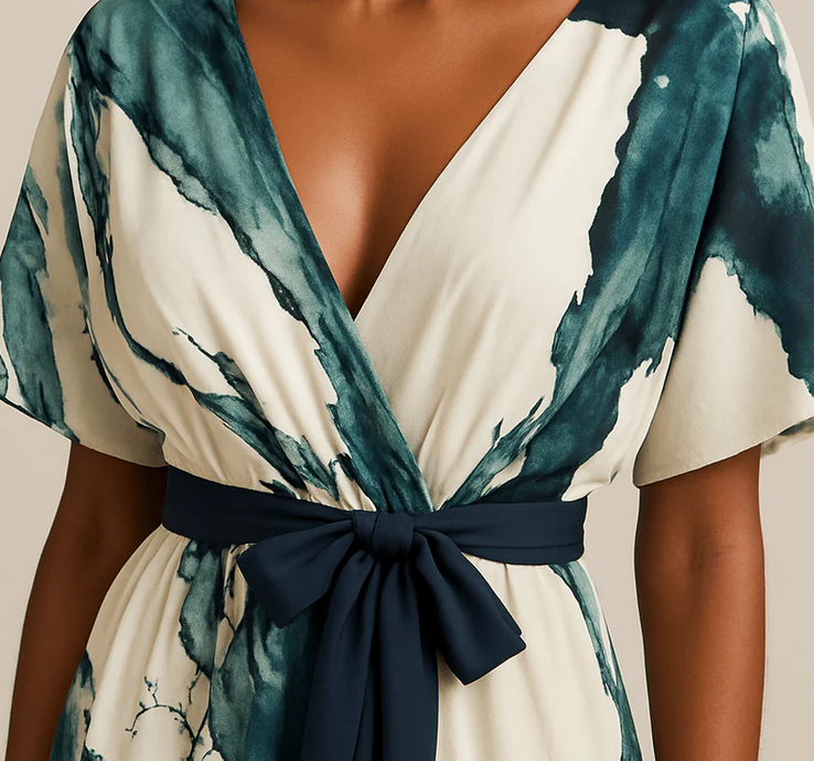 Nabalu Seraphine | Women’s Botanical Wrap Maxi Dress