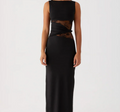 Nabalu Serena | Women’s Lace Panel Sleeveless Evening Maxi Dress