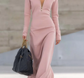 Nabalu Elara | Women’s Zip Neck Relaxed Maxi Dress
