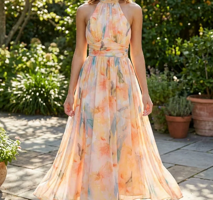 Nabalu Aurevyn | Women’s Halter Maxi Dress