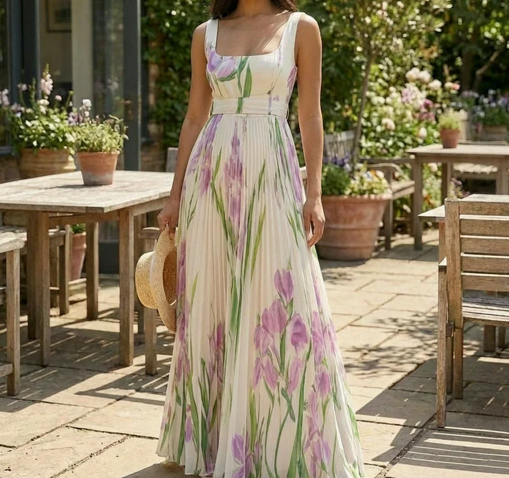 Nabalu Serelina | Women’s Pleated Maxi Dress