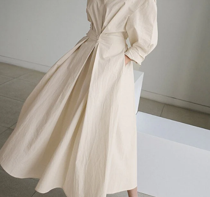 Nabalu Sofia | Women’s Tailored Wrap Shirt Maxi Dress