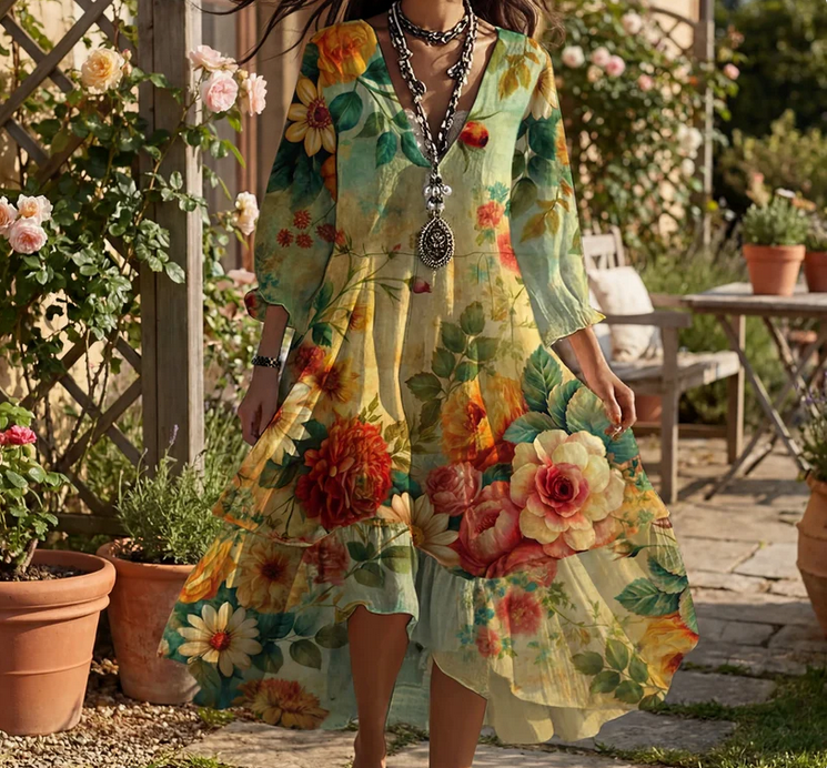 Nabalu Elarise | Women’s Floral Maxi Dress