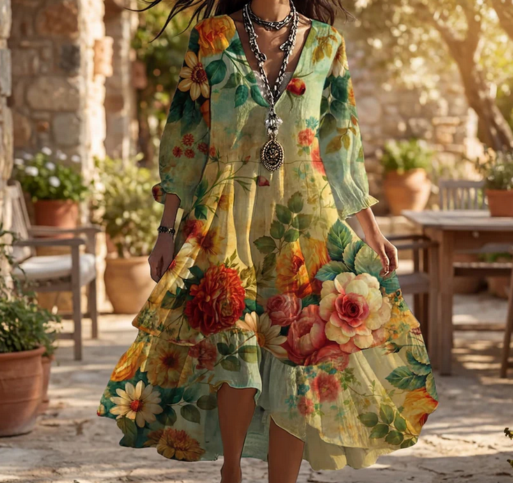 Nabalu Elarise | Women’s Floral Maxi Dress