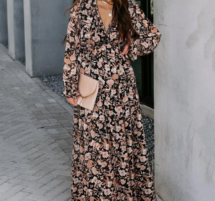 Nabalu Aurevya | Women’s Bohemian Lace-Detail Maxi Summer Dress