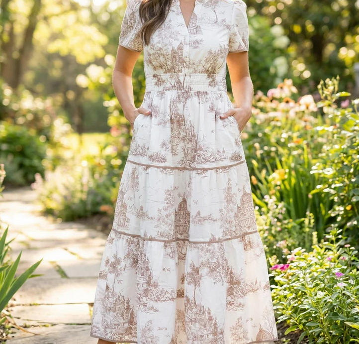 Nabalu Serelune | Women’s Printed Tiered Maxi Dress