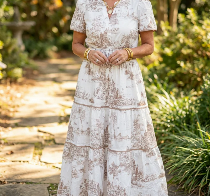 Nabalu Serelune | Women’s Printed Tiered Maxi Dress